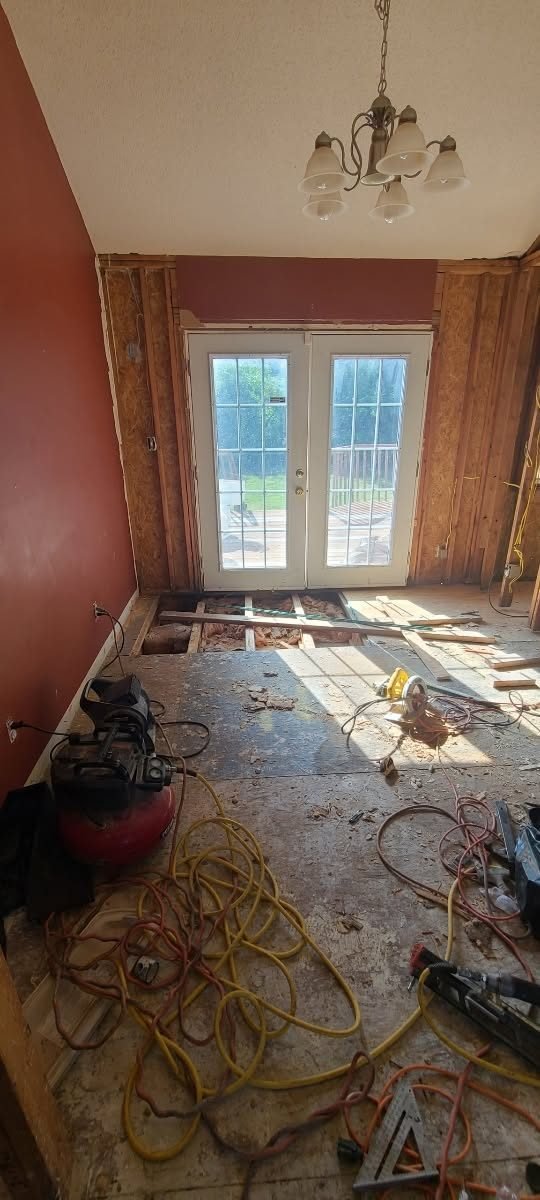 Interior demo with old finishes removed
