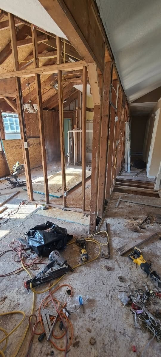 New framing during the remodel