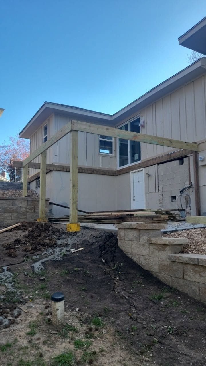 New deck framing going up
